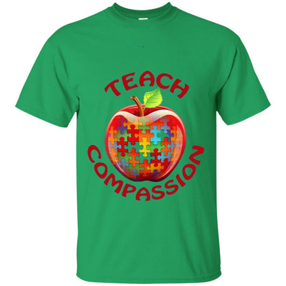 Teach Compassion Autism Awareness T-shirt Irish Green
