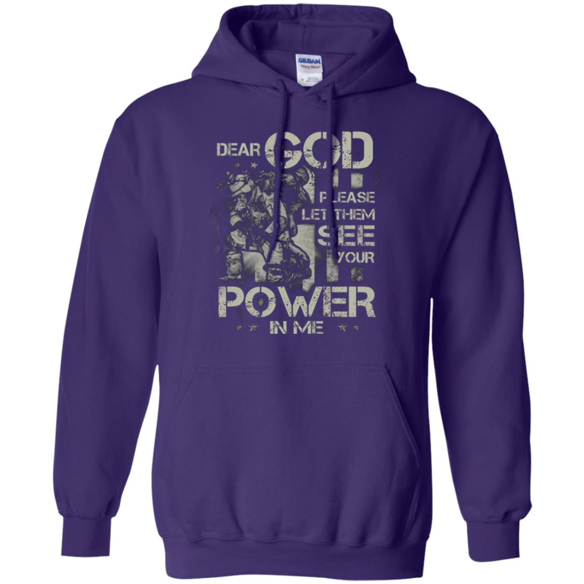 Dear God Please Let Them See Yuor Future In Me Military Shirt Purple