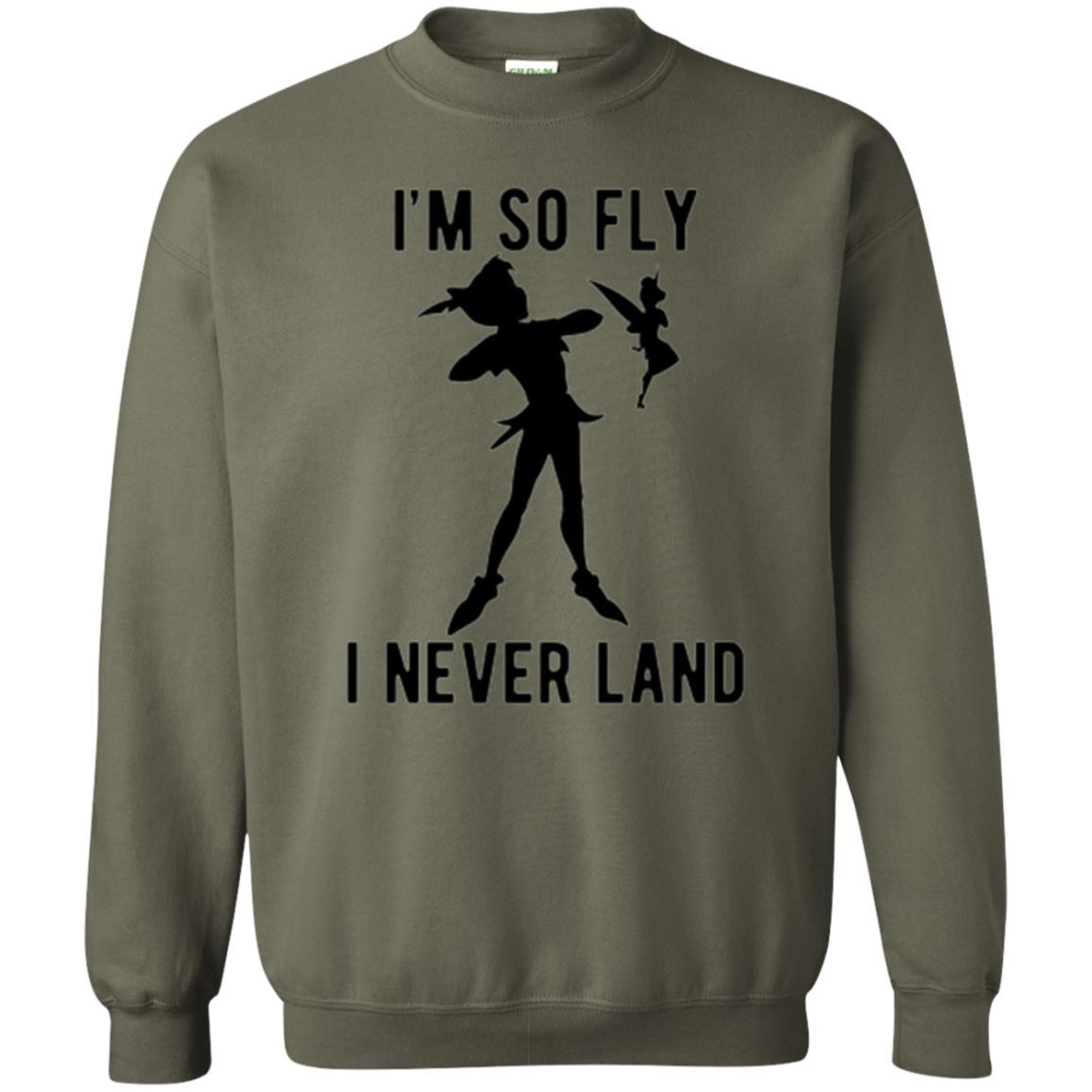 Film T-shirt Tinker Bell I'm So Fly I Never Land Military Green