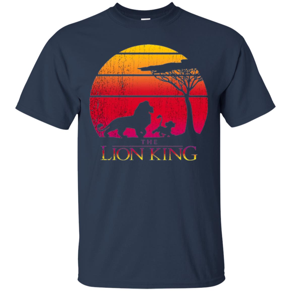Cartoon T-shirt Lion King Vintage Sunset Navy
