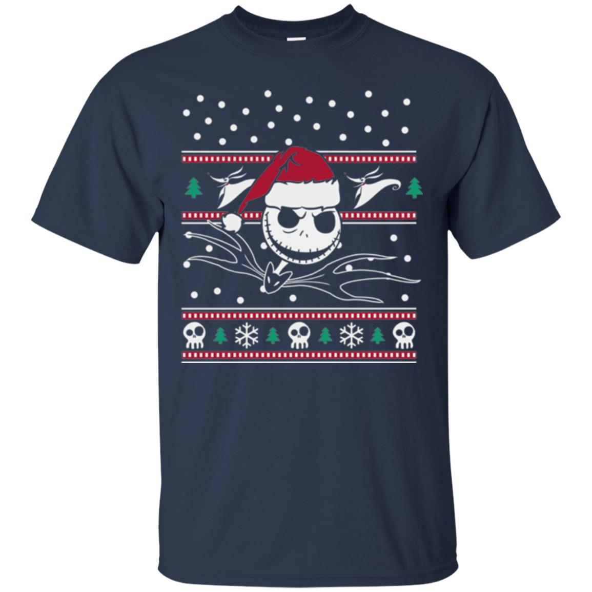 Disney Nightmare Before Christmas Holiday Christmas T-shirt Navy