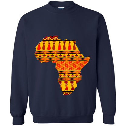 African Pride Ankara Tribal Pattern T-shirt Navy