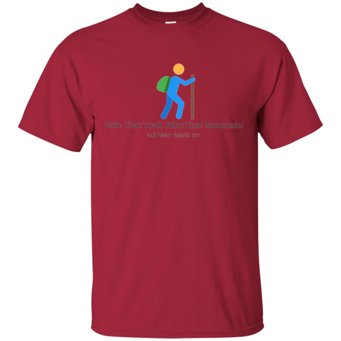 Hiking Lovers T-shirt Get Your Boots On Cardinal