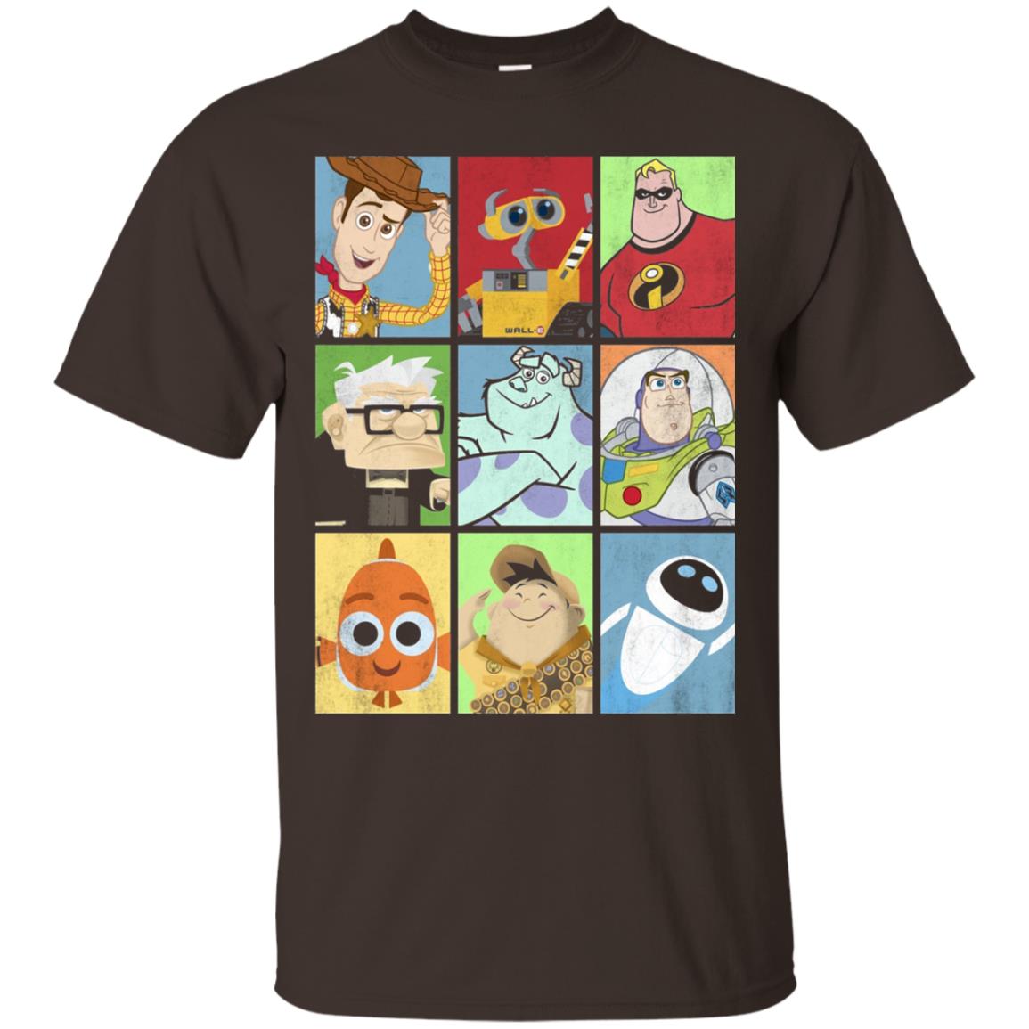 Epic Boxed Up Line Up Character Graphic T-shirt Dark Chocolate