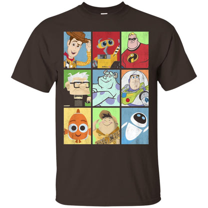Epic Boxed Up Line Up Character Graphic T-shirt Dark Chocolate