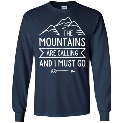 The Mountains Are Calling And I Must Go T-shirt Navy