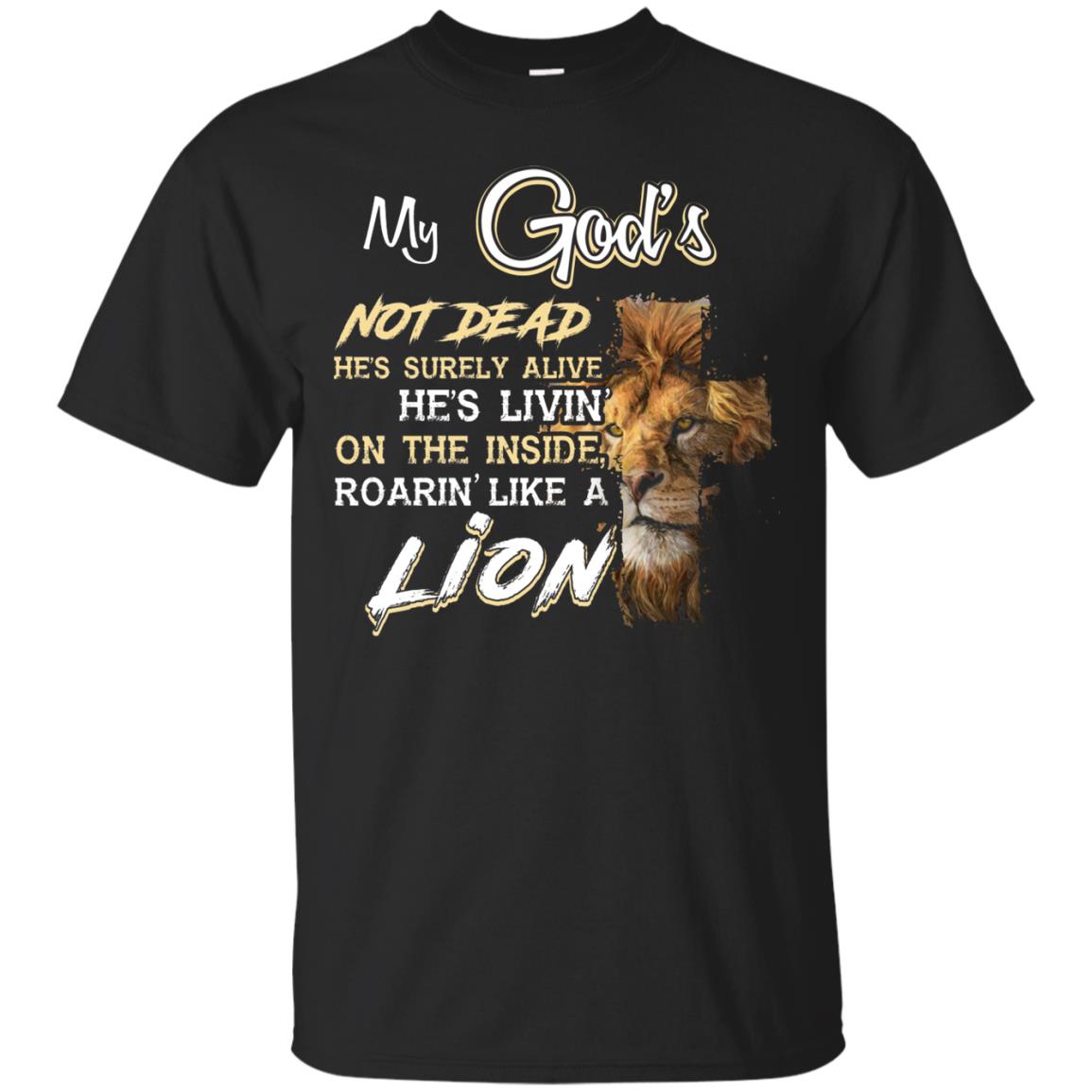 My God_s Not Dead He_s Livin_ On The Inside Christian Shirt Black