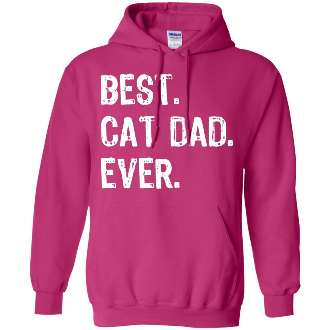 Cat Lover T-shirt Best Cat Dad Ever Heliconia