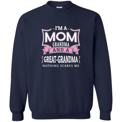Nana T-shirt Nothing Scares Me I'm Mom Grandma Navy