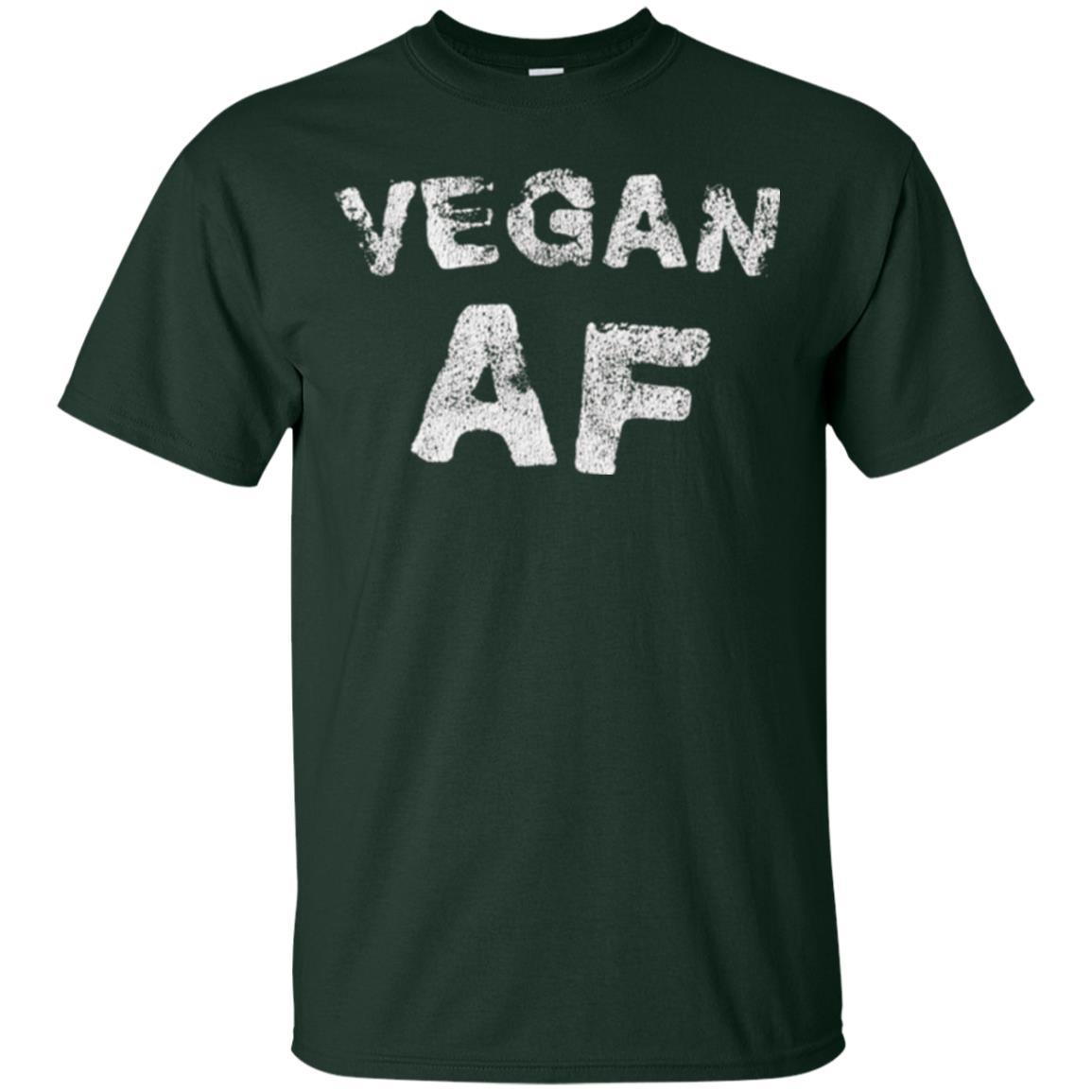 Vegetarian T-shirt Vintage Vegan Af T-shirt Forest Green