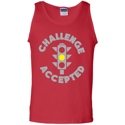 Funny Racing T-shirt Challenge Accepted Yellow Light Car Red