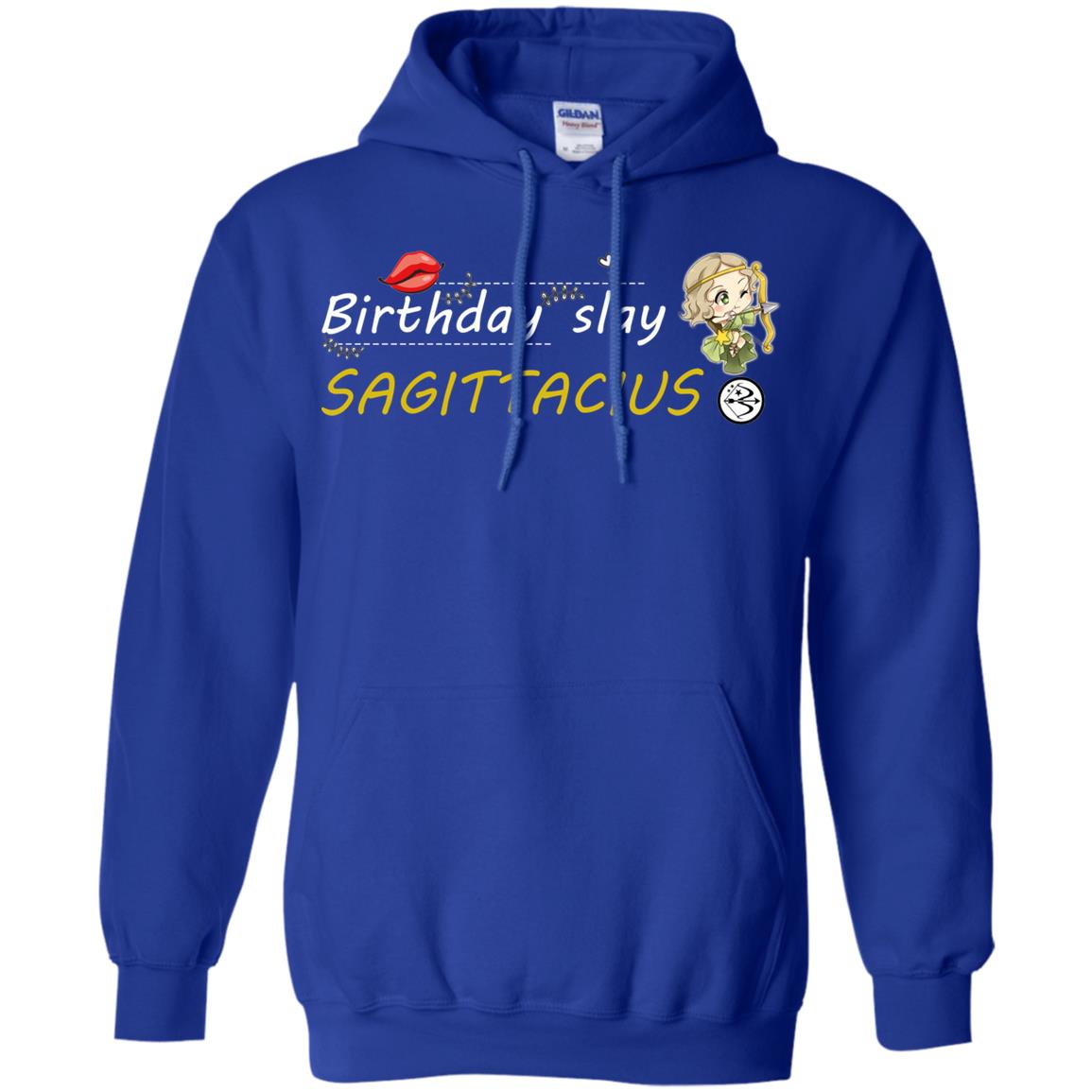 Cute Sagittarius Girl Birthday Lip Slay T-shirt Royal