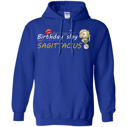 Cute Sagittarius Girl Birthday Lip Slay T-shirt Royal