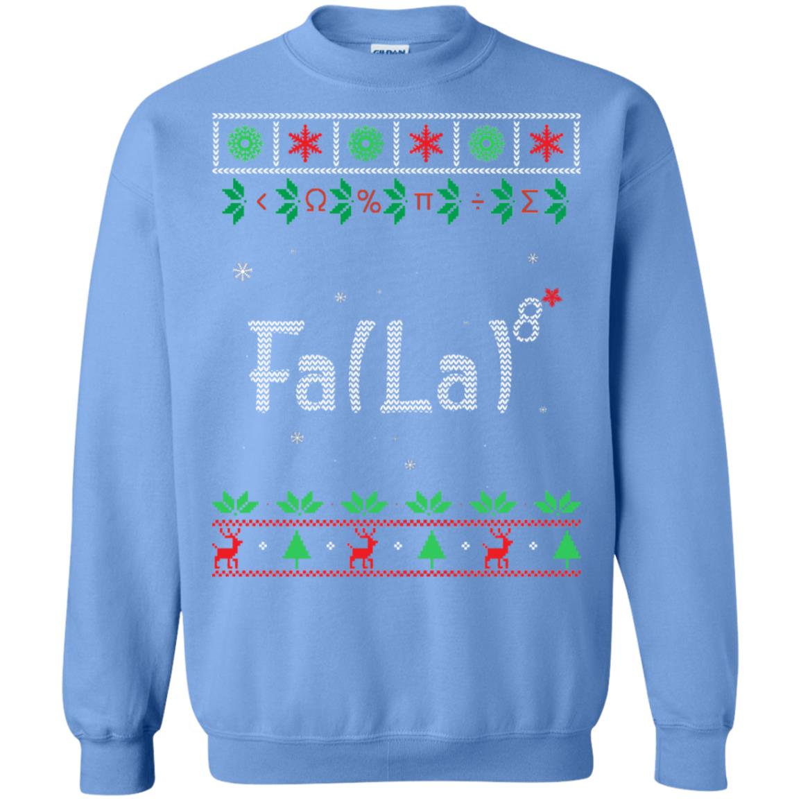 Fa La La La Mathematics X-mas Gift Shirt Carolina Blue