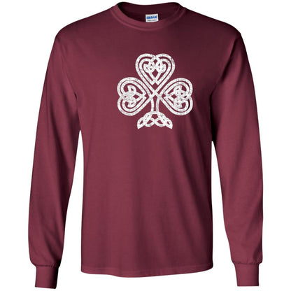 Irish Shamrock Knot Symbol St. Patrick_s Day T-shirt Maroon