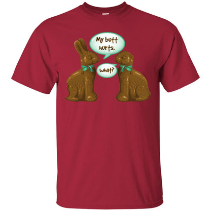 My Butt Hurts What Funny Chocolate Easter T-shirt Cardinal