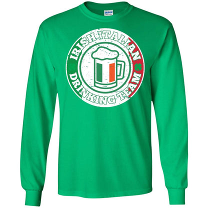 Irish Italian Drinking Team Italy Flag St Patrick_s Day T-shirt Irish Green