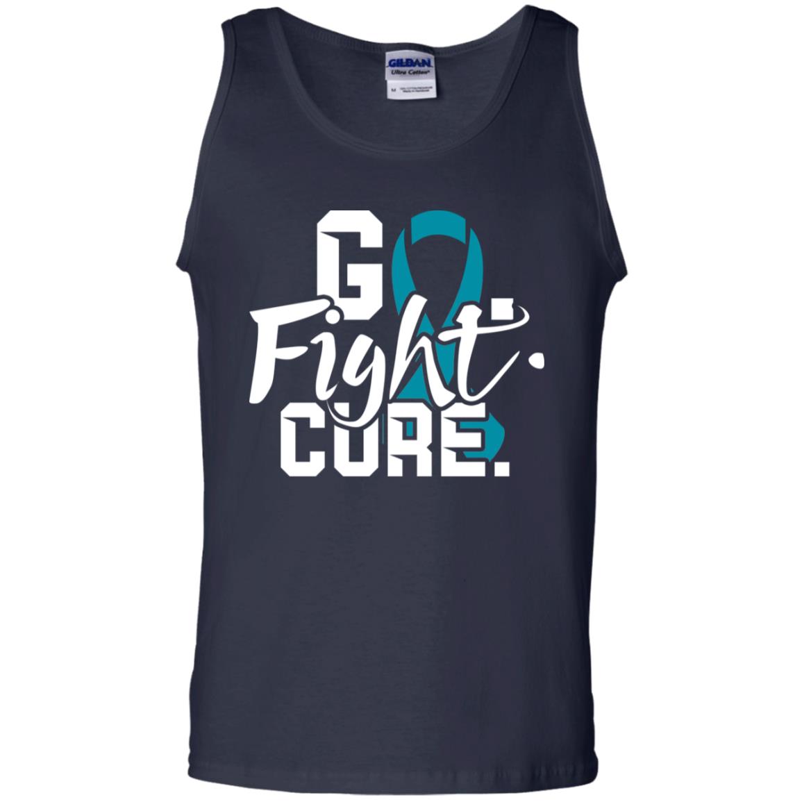 Prostate Awareness Go Fight Cure Blue Ribbon Stars Shirt Navy