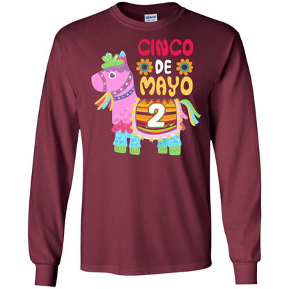 Cinco De Mayo Pinata Jockeys Horse Race 2nd Birthday T-shirt Maroon