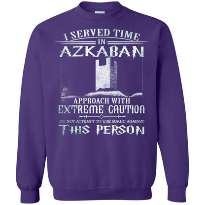 I Served Time In Azkaban Approach With Extreme Caution Harry Potter Fan T-shirt Purple