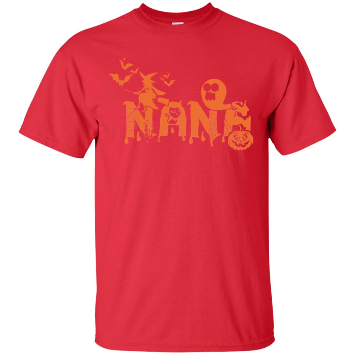 Halloween Pumpkin Nana Grandma Grandmom Shirt Red
