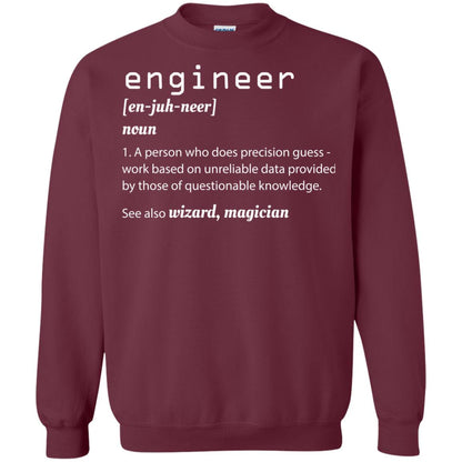 A Person Who Does Precision Guess Work Based On Engineer T-shirt Maroon