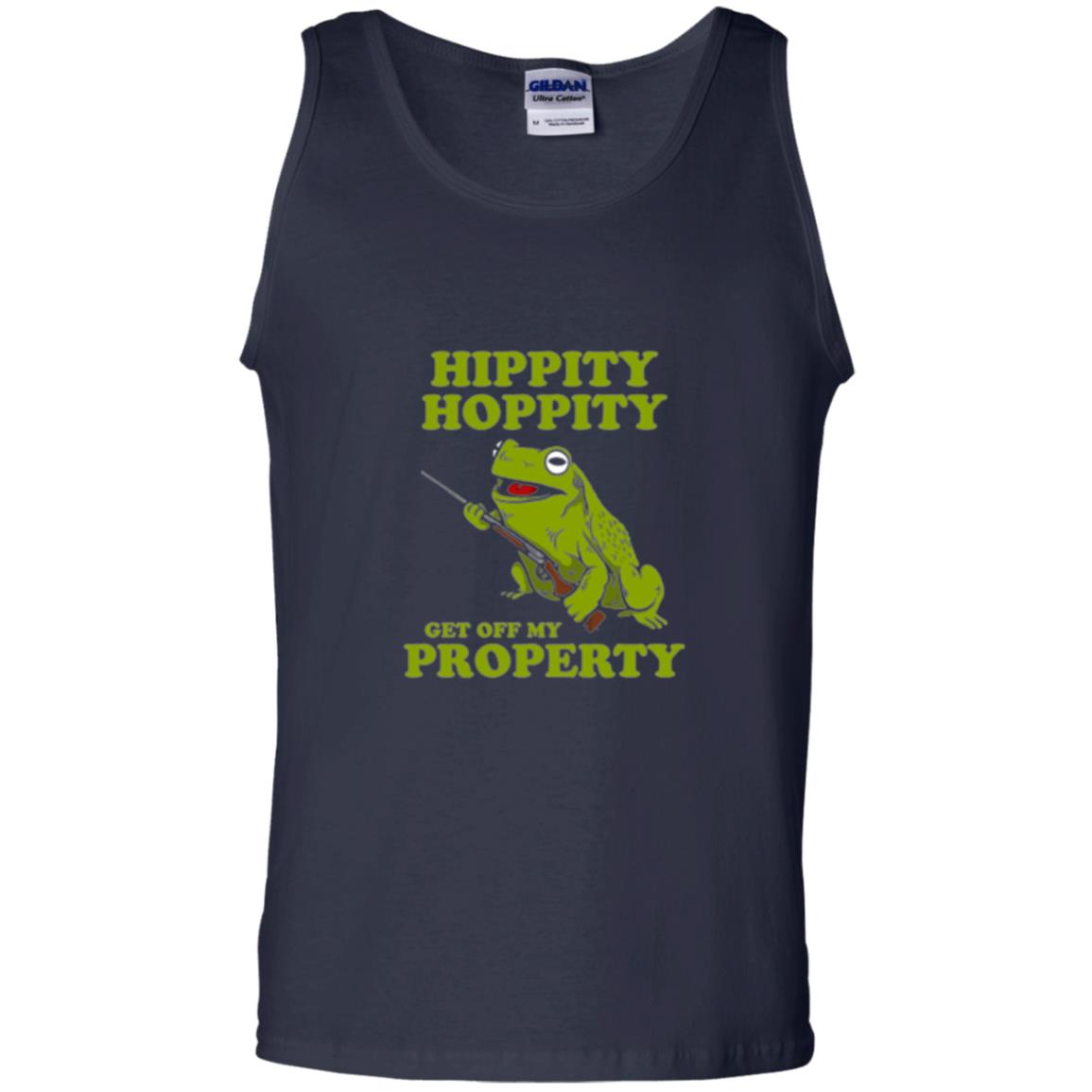 Frog Lover T-shirt Hippity Hoppity Get Off My Property Navy