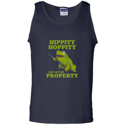 Frog Lover T-shirt Hippity Hoppity Get Off My Property Navy