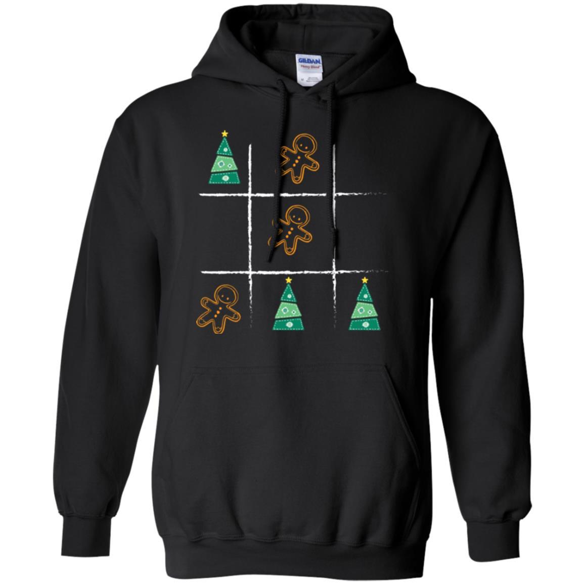 Christmas T-shirt Tic Tac Toe Board Game Black