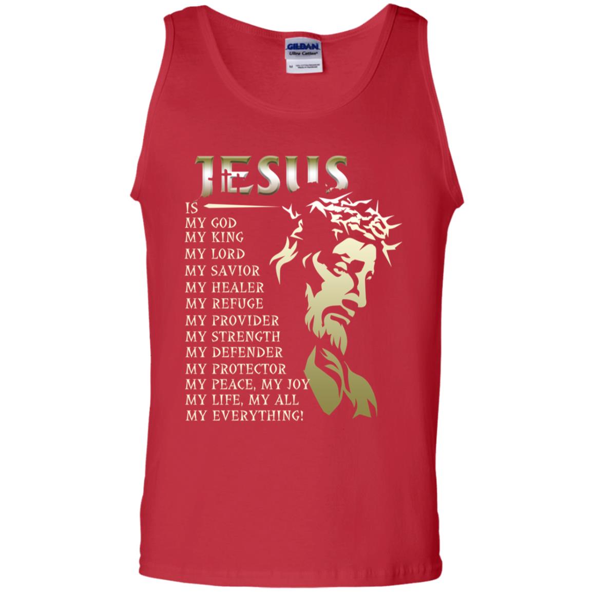 Jesus Is My God My King My Lord My Savior My Healer Shirt Red