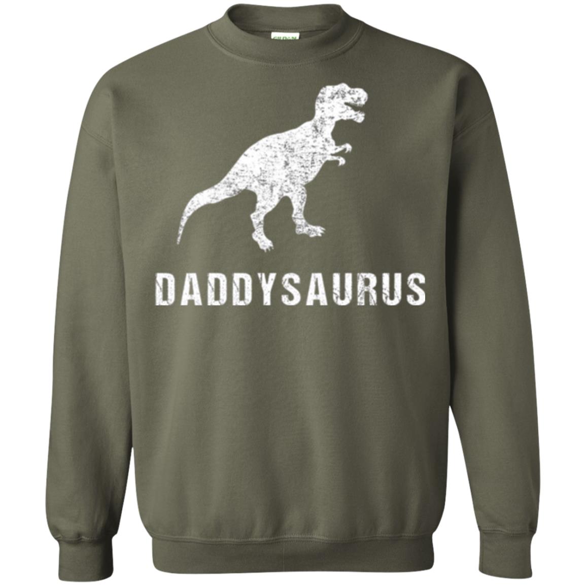 Dad T-shirt Daddysaurus Military Green