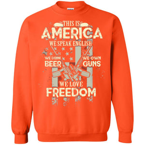 Military T-shirt This Is America We Speak English