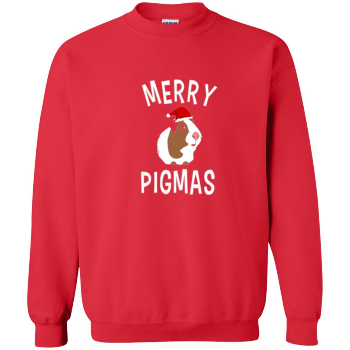 Guinea Pig Lover T-shirt Merry Christmas Pigmas Red
