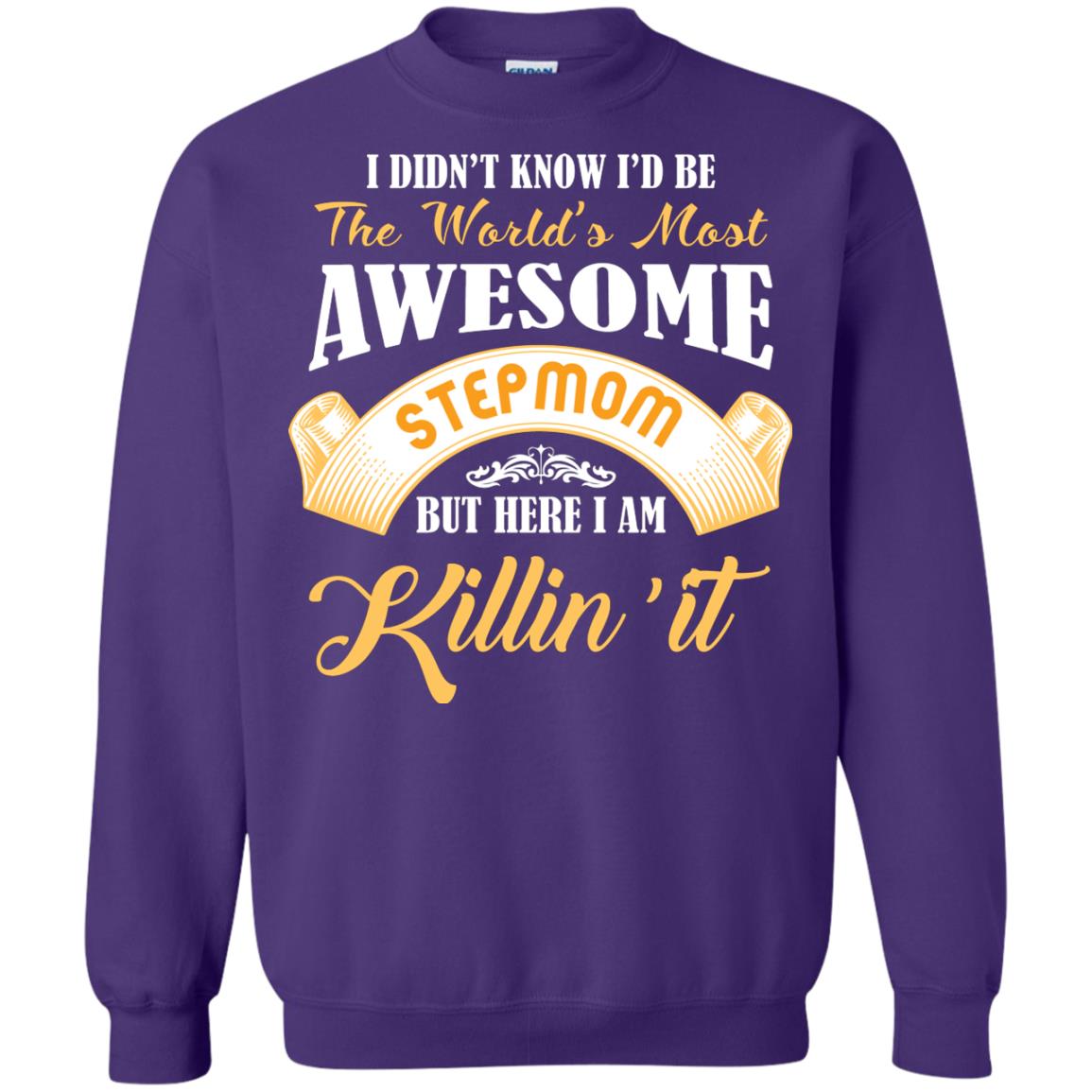 Awesome Stepmom But Here I Am Killin’ It Cool Gift Shirt For Stepmom Purple