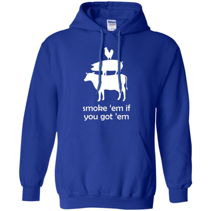 Funny Bbq T-shirt Smoke 'em If You Got 'em Royal