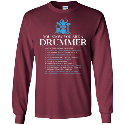 Drummer T-shirt You_re A Drummer Maroon