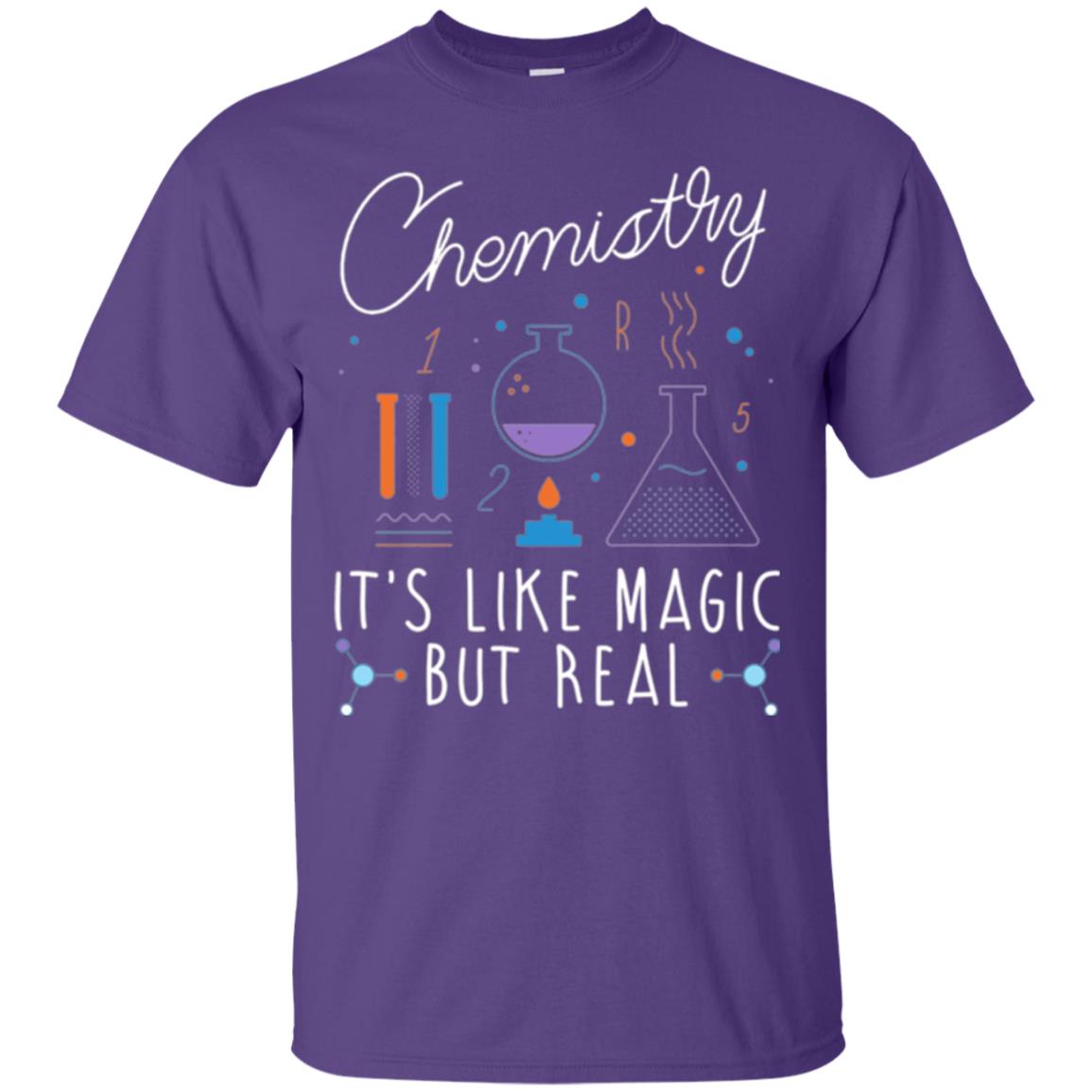 Chemistry T-shirt It_s Like Magic But Real Purple