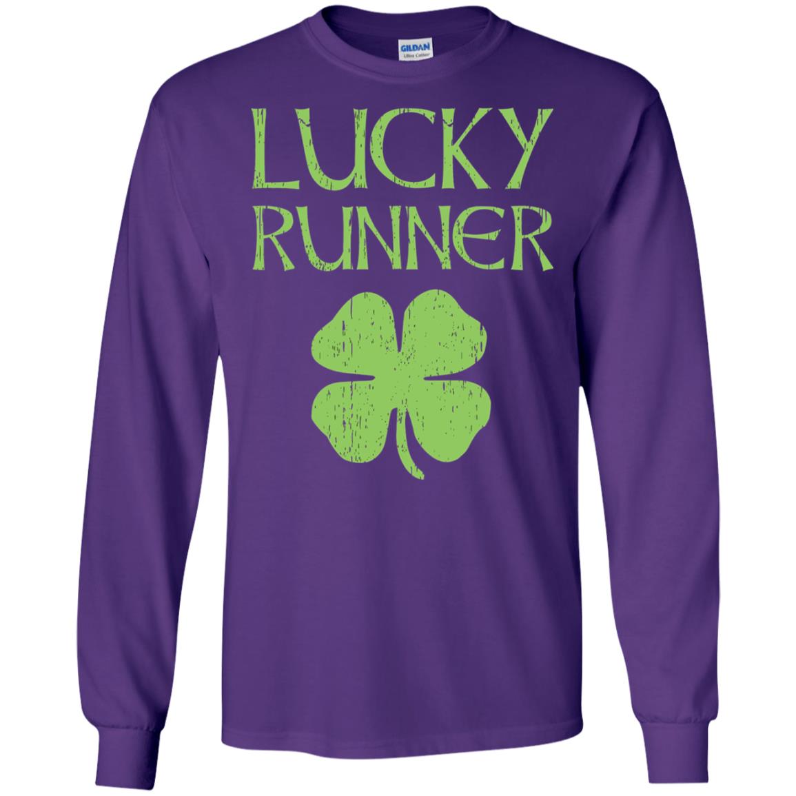 Irish Running Lucky Runners St. Patrick_s Day T-shirt Purple