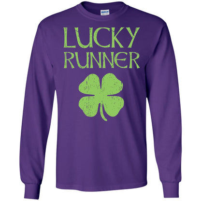 Irish Running Lucky Runners St. Patrick_s Day T-shirt Purple