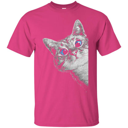 Cat Lovers T-shirt Cute Face Heliconia