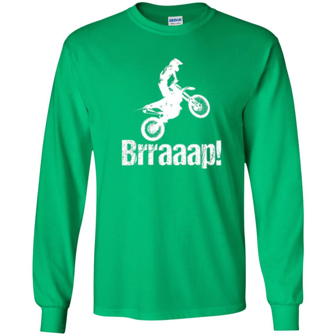 Motocross T-shirt Dirt Bike Rider Brraaap Irish Green