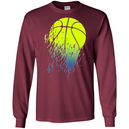 Basketball T-shirt Disintegrating Neon Green Maroon