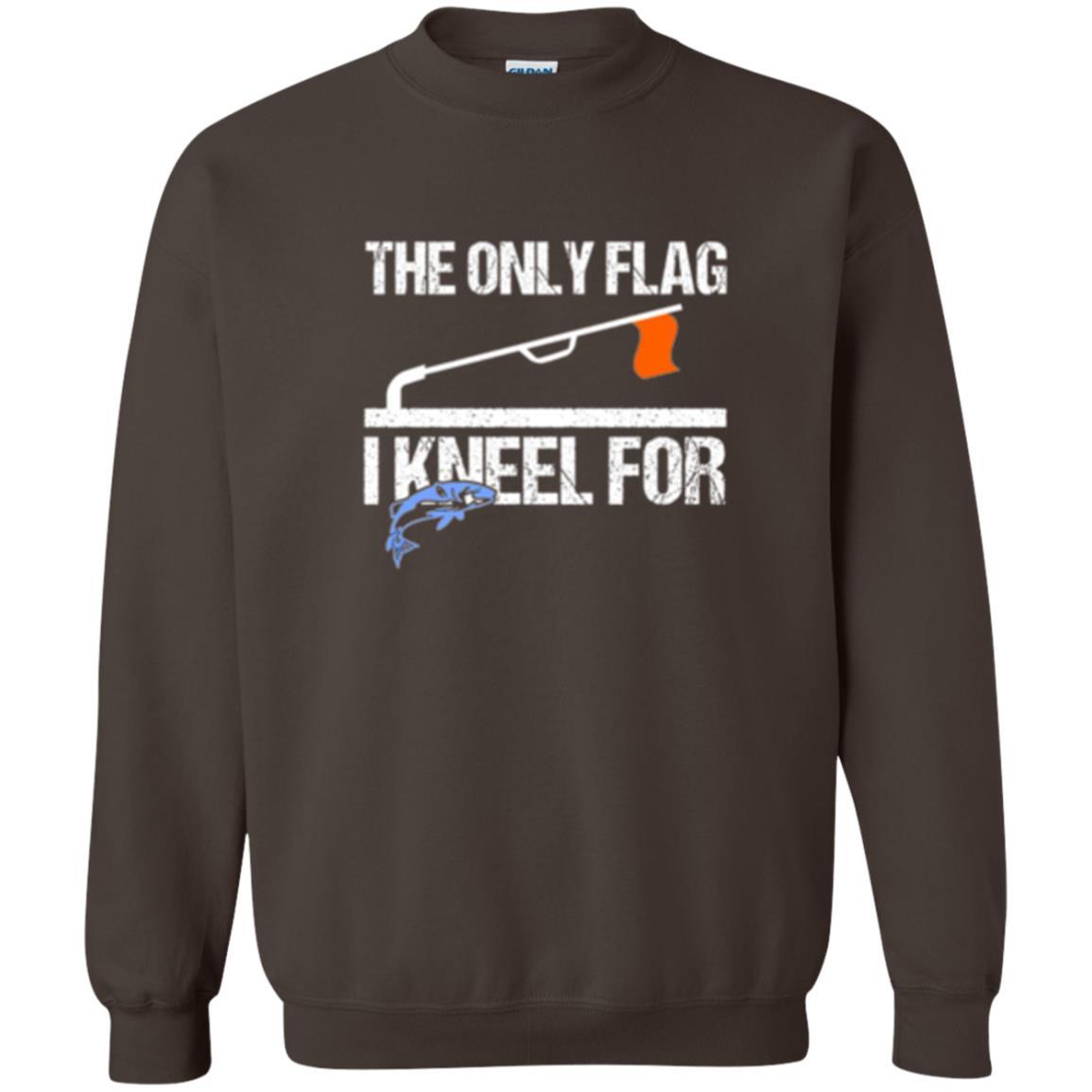 Fisherman T-shirt Ice Fishing Tip Up Flag T-shirt Dark Chocolate