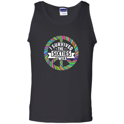 I Survived The Sixties Twice Peace Symbol Birthday Gift Shirt Black
