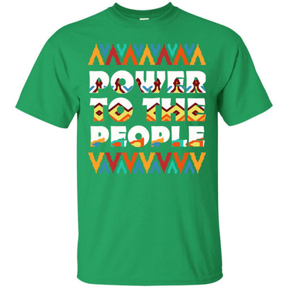 African American T-shirt Power To The People Irish Green