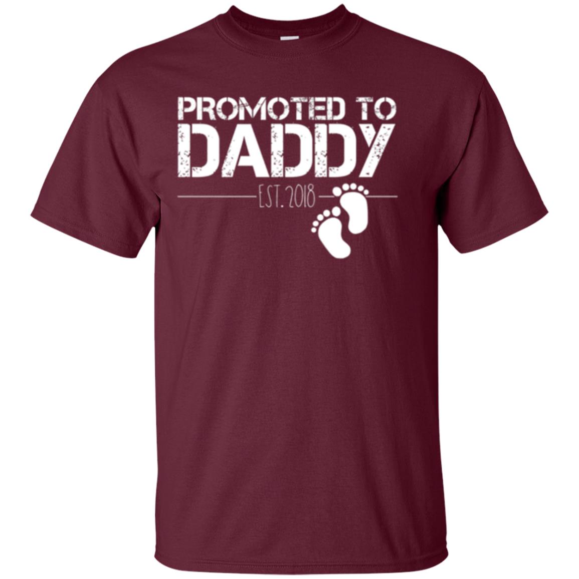 Promoted To Daddy Est 2018 New Daddy T-shirt Maroon