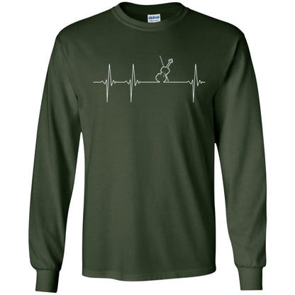 Musician T-shirt Heartbeat Violin - Viola - Cello Forest Green
