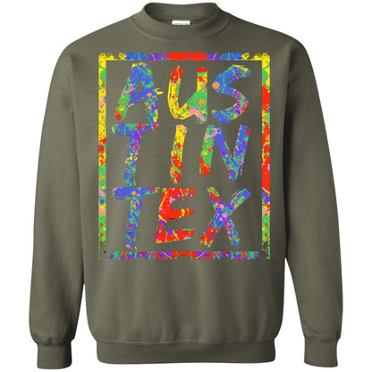 Austin Texas T-shirt Military Green