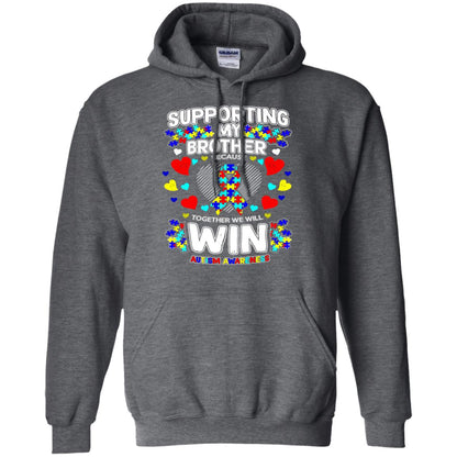 Autism Awareness Shirts For Supporting My Brother Dark Heather