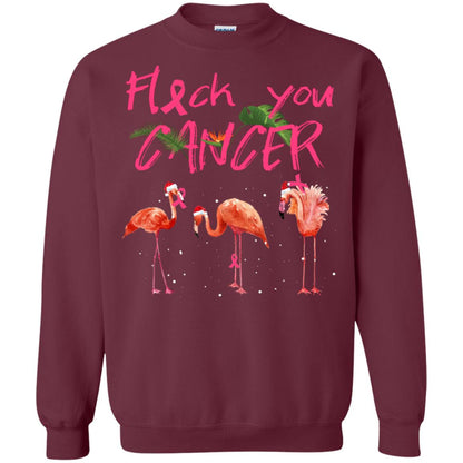 Flock You Cancer Breast Cancer Awareness Gift Shirt Maroon